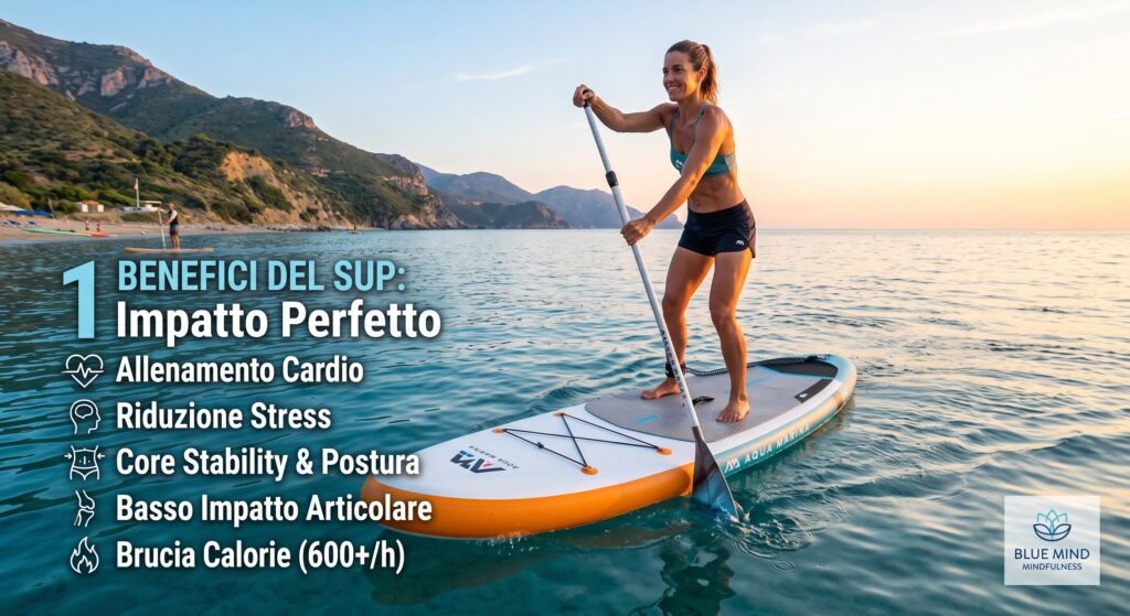 Benefici del SUP per la salute: allenamento completo del corpo e benessere mentale in acqua